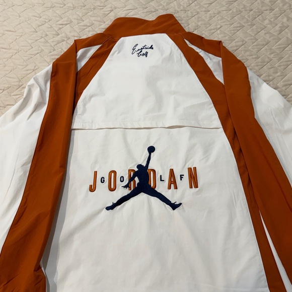Jordan Eastside Golf White and Orange Windbreaker Pullover - Picture 3 of 8